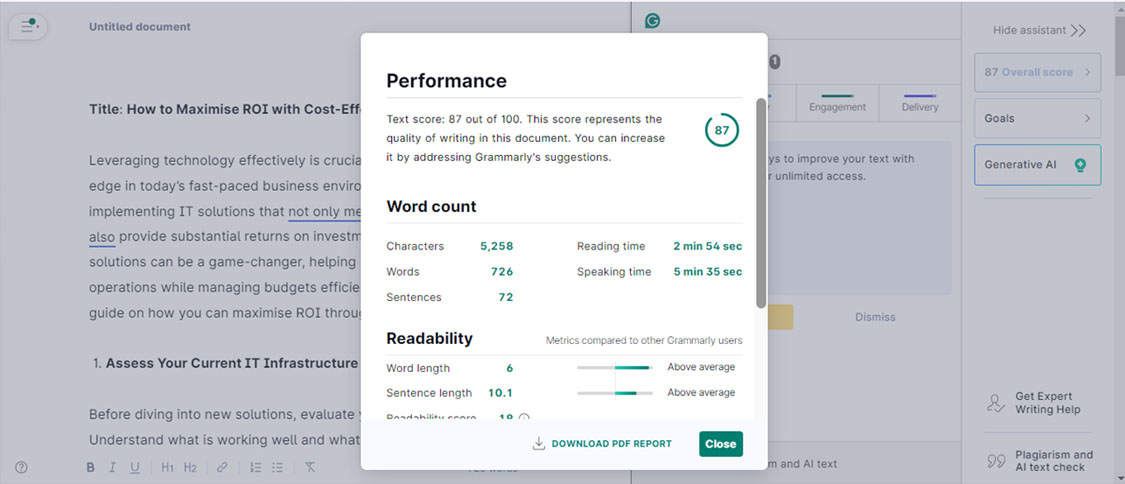 Grammarly Snip